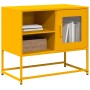 Mueble para TV de acero amarillo mostaza 68x39x60,5 cm de , Muebles TV - Ref: Foro24-853389, Precio: 69,51 €, Descuento: %