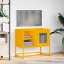 Mueble para TV de acero amarillo mostaza 68x39x60,5 cm de , Muebles TV - Ref: Foro24-853389, Precio: 69,51 €, Descuento: %