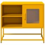 Mueble para TV de acero amarillo mostaza 68x39x60,5 cm de , Muebles TV - Ref: Foro24-853389, Precio: 69,51 €, Descuento: %