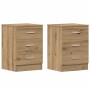 Mesitas de noche 2 uds madera roble artisan 38x35x55 cm de , Mesitas de noche - Ref: Foro24-861127, Precio: 104,08 €, Descuen...