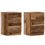 Mesitas noche 2uds madera contrachapada madera vieja 38x35x55cm de , Mesitas de noche - Ref: Foro24-861125, Precio: 113,24 €,...