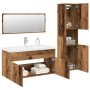 Juego de muebles de baño 4 piezas madera ingeniería envejecida de , Muebles de baño - Ref: Foro24-3328915, Precio: 418,21 €, ...