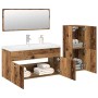 Juego de muebles de baño 4 piezas madera ingeniería envejecida de , Muebles de baño - Ref: Foro24-3328917, Precio: 381,03 €, ...
