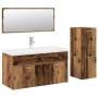 Juego de muebles de baño 4 piezas madera ingeniería envejecida de , Muebles de baño - Ref: Foro24-3328917, Precio: 381,03 €, ...