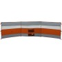 Cortaviento de camping impermeable gris naranja 508x130 cm de , Paravientos - Ref: Foro24-4009662, Precio: 34,80 €, Descuento: %