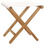 Sillas plegables 2 uds madera maciza de teca tela blanco crema de vidaXL, Sillas de jardín - Ref: Foro24-310669, Precio: 86,7...