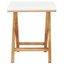 Sillas plegables 2 uds madera maciza de teca tela blanco crema de vidaXL, Sillas de jardín - Ref: Foro24-310669, Precio: 86,7...