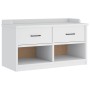 Banco de recibidor SANDNES madera maciza pino blanco 87x40x50cm de , Bancos para recibidores y almacenamiento - Ref: Foro24-4...