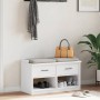 Banco de recibidor SANDNES madera maciza pino blanco 87x40x50cm de , Bancos para recibidores y almacenamiento - Ref: Foro24-4...