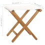 Sillas plegables 2 uds madera maciza de teca tela blanco crema de vidaXL, Sillas de jardín - Ref: Foro24-310669, Precio: 86,7...