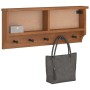 Perchero de pared SANDNES madera maciza de pino 87x12x35 cm de , Percheros para sombreros y abrigos - Ref: Foro24-4010469, Pr...