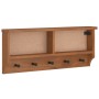Perchero de pared SANDNES madera maciza de pino 87x12x35 cm de , Percheros para sombreros y abrigos - Ref: Foro24-4010469, Pr...