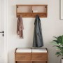 Perchero de pared SANDNES madera maciza de pino 87x12x35 cm de , Percheros para sombreros y abrigos - Ref: Foro24-4010469, Pr...