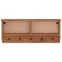 Perchero de pared SANDNES madera maciza de pino 87x12x35 cm de , Percheros para sombreros y abrigos - Ref: Foro24-4010469, Pr...