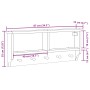 Perchero de pared SANDNES madera maciza de pino 87x12x35 cm de , Percheros para sombreros y abrigos - Ref: Foro24-4010469, Pr...