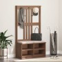 Perchero de entrada SANDENS madera maciza de pino 87x40x159,5cm de , Bancos para recibidores y almacenamiento - Ref: Foro24-4...