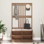 Perchero de entrada SANDENS madera maciza de pino 87x40x159,5cm de , Bancos para recibidores y almacenamiento - Ref: Foro24-4...