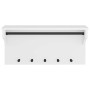Perchero de pared SANDNES madera maciza pino blanco 87x30x42 cm de , Percheros para sombreros y abrigos - Ref: Foro24-4010474...