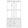 Perchero de entrada SANDENS madera pino blanco 87x40x159,5 cm de , Bancos para recibidores y almacenamiento - Ref: Foro24-401...