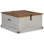Baúl de almacenamiento HALDEN blanco 91x91x47 cm madera maciza de , Baúles de almacenamiento - Ref: Foro24-4018406, Precio: 2...