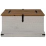 Baúl de almacenamiento HALDEN blanco 91x91x47 cm madera maciza de , Baúles de almacenamiento - Ref: Foro24-4018406, Precio: 2...