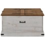 Baúl de almacenamiento HALDEN blanco 91x91x47 cm madera maciza de , Baúles de almacenamiento - Ref: Foro24-4018406, Precio: 2...