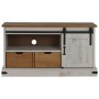 Mueble de TV HALDEN con puerta corredera blanco 110x40x60 cm de , Muebles TV - Ref: Foro24-4018410, Precio: 212,92 €, Descuen...