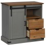 Aparador HALDEN con puerta corredera gris 80x40x80 cm de , Aparadores - Ref: Foro24-4018419, Precio: 205,60 €, Descuento: %