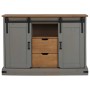 Aparador HALDEN 2 puertas correderas gris 112x40x80 cm de , Aparadores - Ref: Foro24-4018431, Precio: 279,03 €, Descuento: %