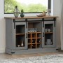 Aparador HALDEN 2 puertas correderas gris 112x40x80 cm de , Aparadores - Ref: Foro24-4018427, Precio: 282,47 €, Descuento: %
