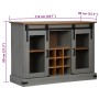 Aparador HALDEN 2 puertas correderas gris 112x40x80 cm de , Aparadores - Ref: Foro24-4018427, Precio: 282,47 €, Descuento: %