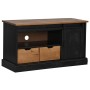 Mueble de TV HALDEN con puerta corredera negro 110x40x60 cm de , Muebles TV - Ref: Foro24-4018412, Precio: 213,50 €, Descuent...