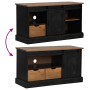 Mueble de TV HALDEN con puerta corredera negro 110x40x60 cm de , Muebles TV - Ref: Foro24-4018412, Precio: 213,50 €, Descuent...