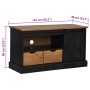 Mueble de TV HALDEN con puerta corredera negro 110x40x60 cm de , Muebles TV - Ref: Foro24-4018412, Precio: 213,50 €, Descuent...