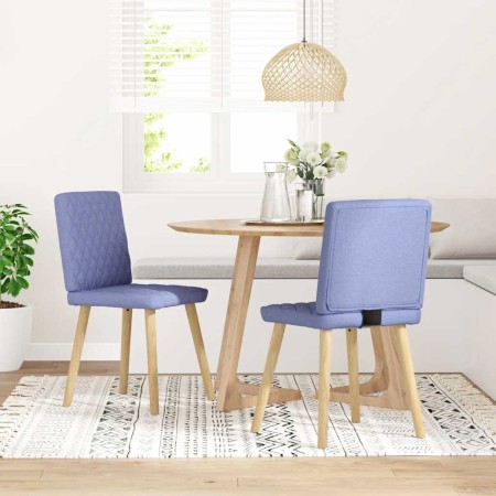Sillas de comedor 2 uds tela azul jeans de , Sillas de comedor - Ref: Foro24-4101131, Precio: 104,91 €, Descuento: %