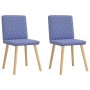 Sillas de comedor 2 uds tela azul jeans de , Sillas de comedor - Ref: Foro24-4101131, Precio: 104,91 €, Descuento: %