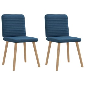 Sillas de comedor 2 unidades tela azul de , Sillas de comedor - Ref: Foro24-4101152, Precio: 104,51 €, Descuento: %