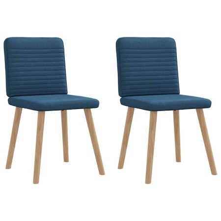 Sillas de comedor 2 unidades tela azul de , Sillas de comedor - Ref: Foro24-4101152, Precio: 104,51 €, Descuento: %