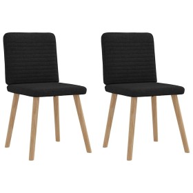 Sillas de comedor 2 unidades tela negro de , Sillas de comedor - Ref: Foro24-4101146, Precio: 104,51 €, Descuento: %