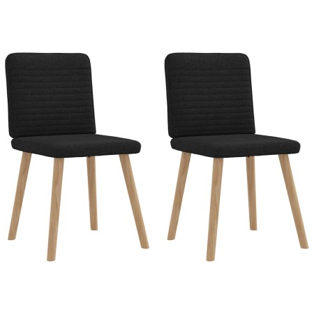 Sillas de comedor 2 unidades tela negro de , Sillas de comedor - Ref: Foro24-4101146, Precio: 104,51 €, Descuento: %