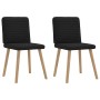 Sillas de comedor 2 unidades tela negro de , Sillas de comedor - Ref: Foro24-4101146, Precio: 104,51 €, Descuento: %
