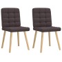 Sillas de comedor 2 unidades tela marrón oscuro de , Sillas de comedor - Ref: Foro24-4101095, Precio: 106,58 €, Descuento: %