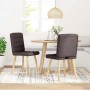 Sillas de comedor 2 unidades tela marrón oscuro de , Sillas de comedor - Ref: Foro24-4101095, Precio: 106,58 €, Descuento: %