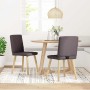 Sillas de comedor 2 unidades tela marrón oscuro de , Sillas de comedor - Ref: Foro24-4101125, Precio: 104,91 €, Descuento: %