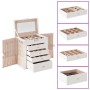 Joyero de 5 niveles con espejo y cerradura blanco de , Soportes para joyería - Ref: Foro24-4103562, Precio: 57,32 €, Descuent...
