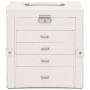 Joyero de 5 niveles con espejo y cerradura blanco de , Soportes para joyería - Ref: Foro24-4103562, Precio: 57,32 €, Descuent...