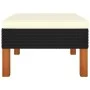 Footstool in synthetic rattan and solid eucalyptus wood by vidaXL, Modular outdoor sofas - Ref: Foro24-315761, Price: 39,57 €...