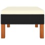 Reposapiés de ratán sintético y madera maciza de eucalipto de vidaXL, Sofás modulares de exterior - Ref: Foro24-315761, Preci...