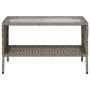 Sofá jardín de 2 plazas con cojín y mesa gris ratán sintético de , Sofás de exterior - Ref: Foro24-4103852, Precio: 228,33 €,...