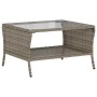 Sofá jardín de 2 plazas con cojín y mesa gris ratán sintético de , Sofás de exterior - Ref: Foro24-4103852, Precio: 228,33 €,...